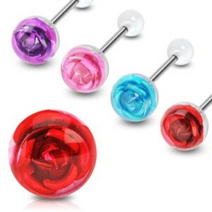 Nyelv piercing - beautiful rose - A piercing színe: Rózsaszín