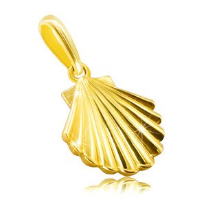 Arany medál 9K sárga aranyból – tengeri kagyló, fényes és sima felület