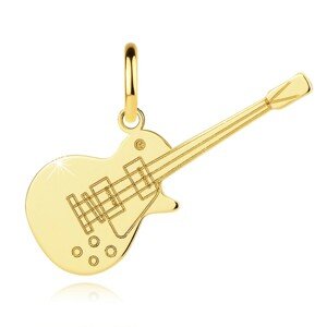 585 arany medál - elektromos gitár részletes gravírozással
