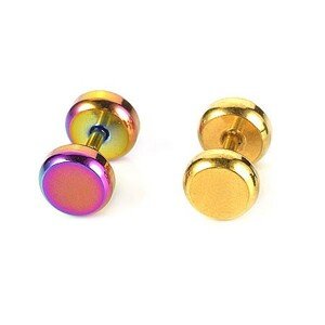 Fülporc piercing - tragus, acélból, két színben - A piercing színe: Szivárvány