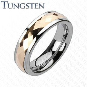 Tungsten gyűrű - forgatható középső sáv - Nagyság: 64
