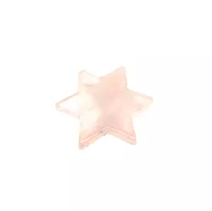 Rózsakvarc átfúrt csillag 35mm