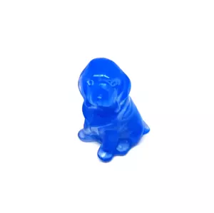 Figura Üveg kék kutya 4cm