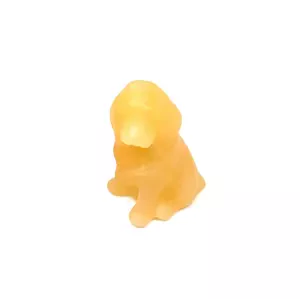 Figura Kalcit narancs kutya 4cm