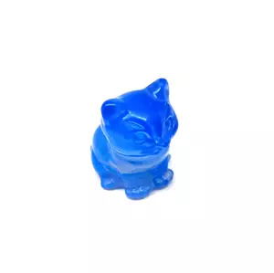Figura Üveg kék cica 4cm