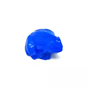 Figura Üveg kék béka 4cm