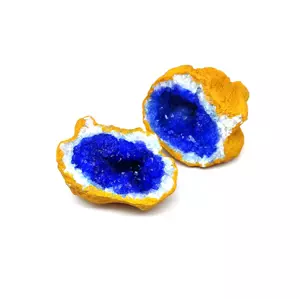 Kvarc geóda kék sárga külső M